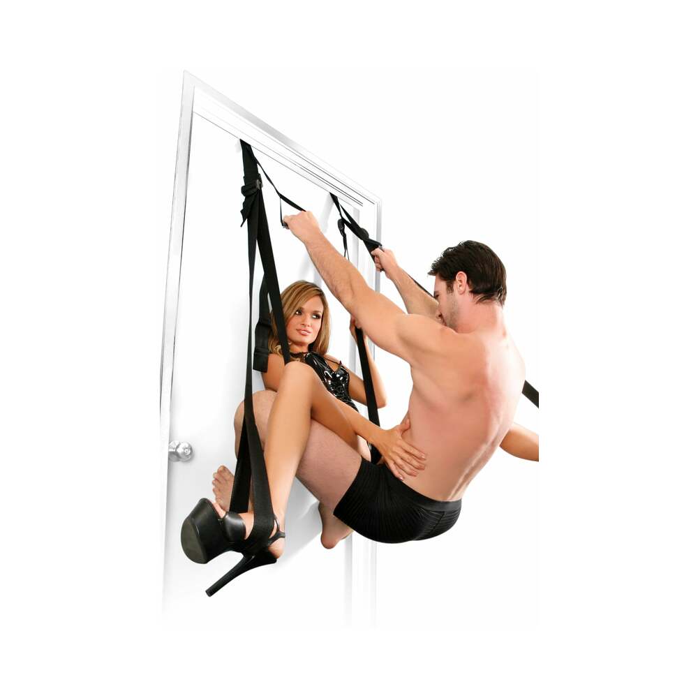 Fetish Fantasy Series Adjustable Deluxe Fantasy Door Swing Black