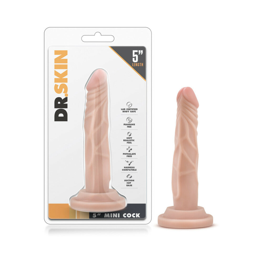 Dr. Skin Mini Cock Realistic 5 in. Dildo Beige