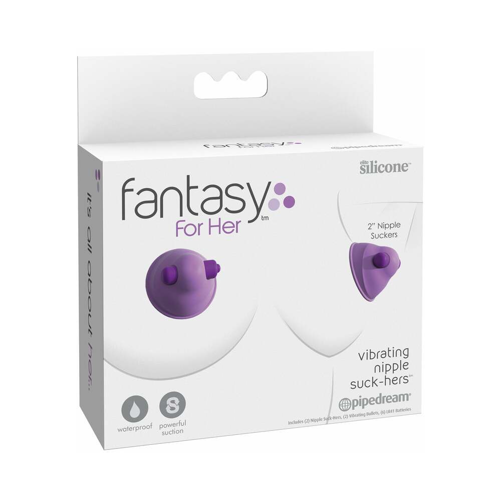 Fantasy For Her Silicone Vibrating Nipple Suck-Hers Purple