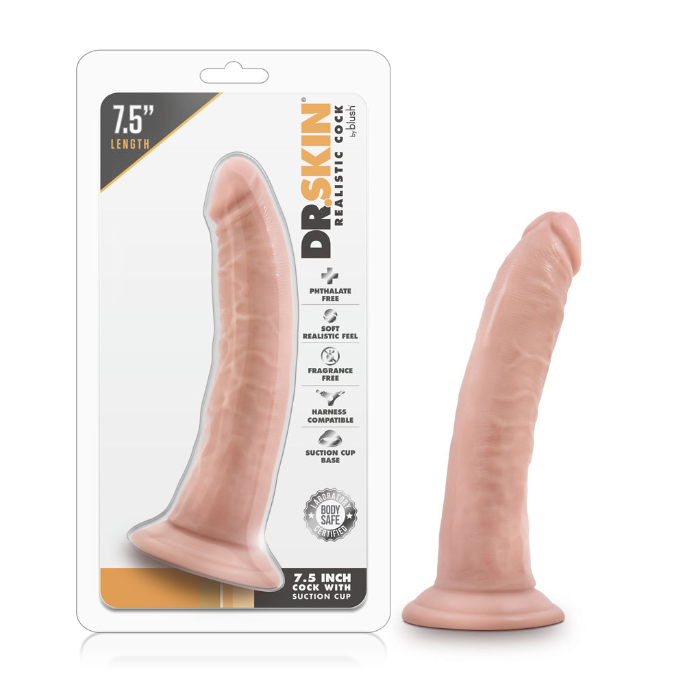Dr. Skin Realistic 7.5 in. Dildo Beige