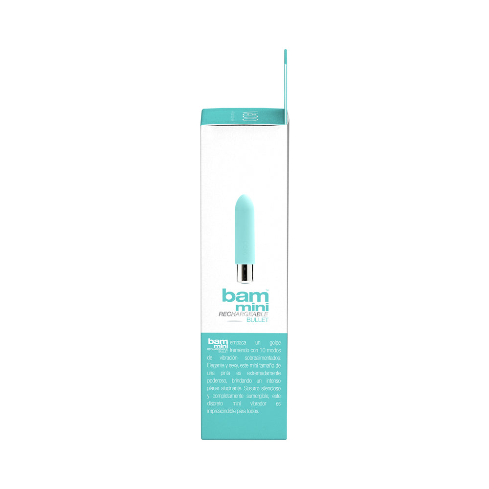 VeDO Bam Mini Rechargeable Bullet Vibe - Tease Me Turquoise