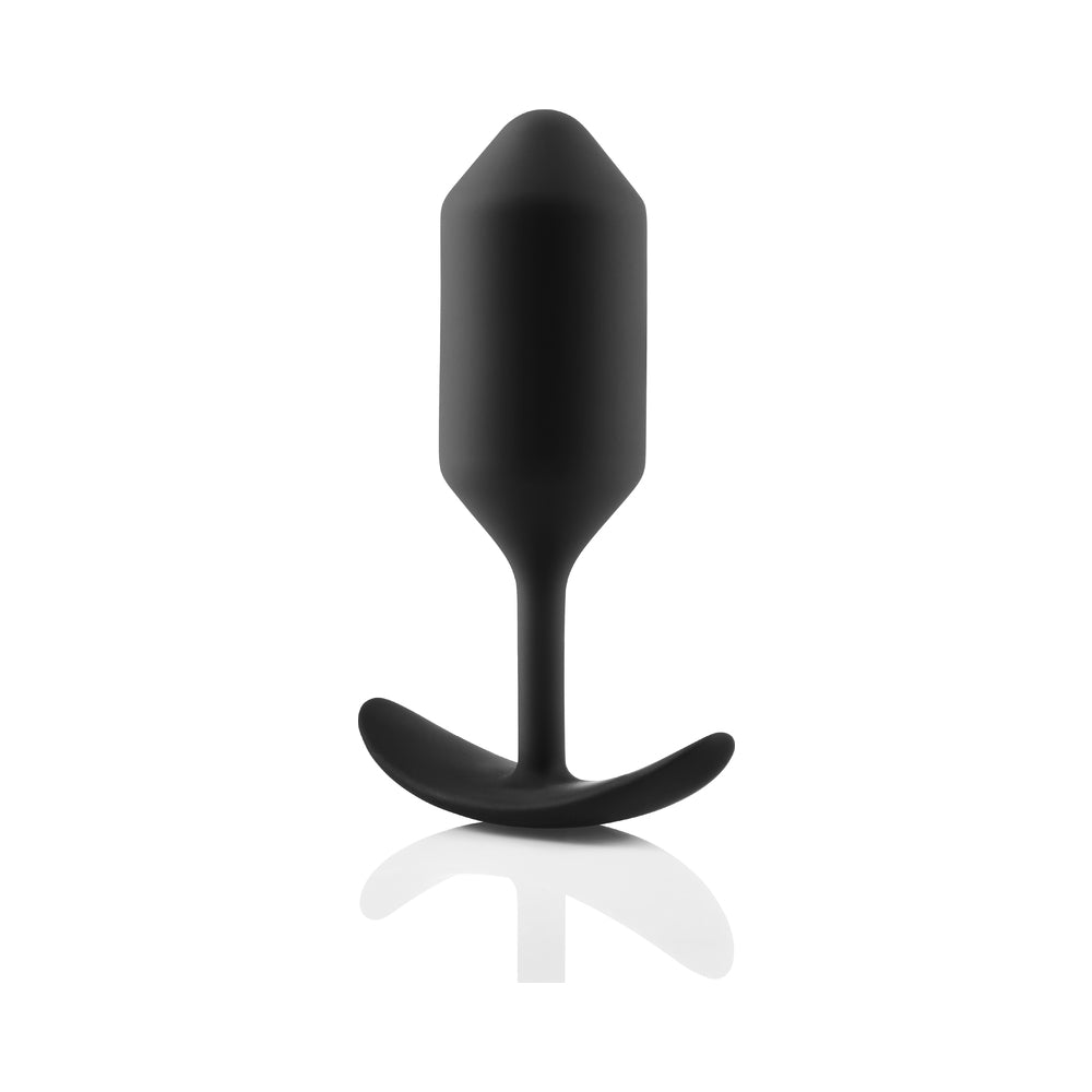 b-Vibe Snug Plug 3 Weighted Silicone Anal Plug Black