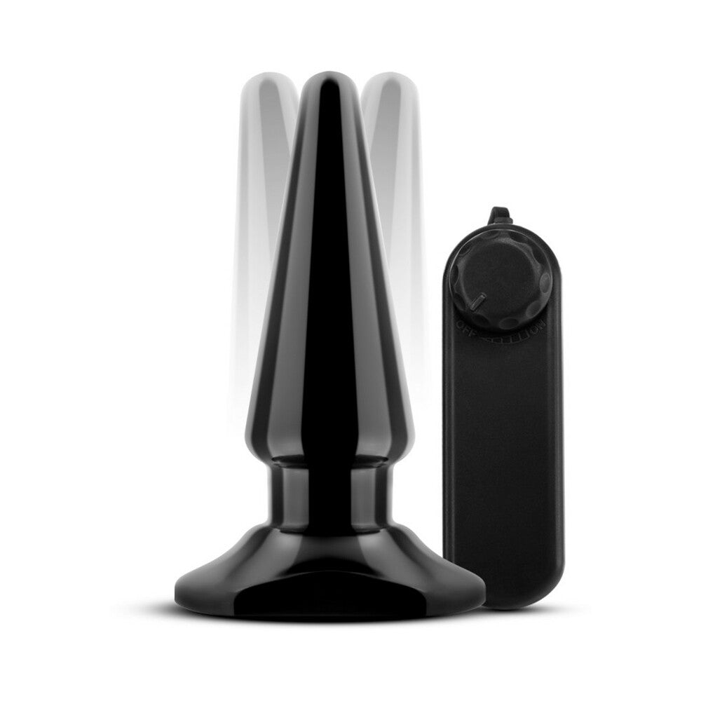 Anal Adventures Basic Vibrating Anal Pleaser Remote-Controlled Plug Black