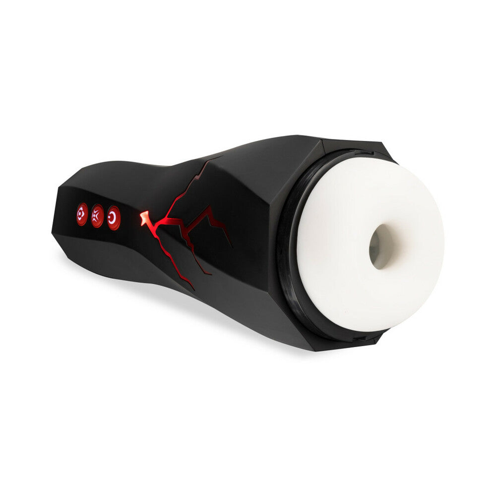 M for Men Storm Rechargeable Vibrating Suction Masturbator Black
