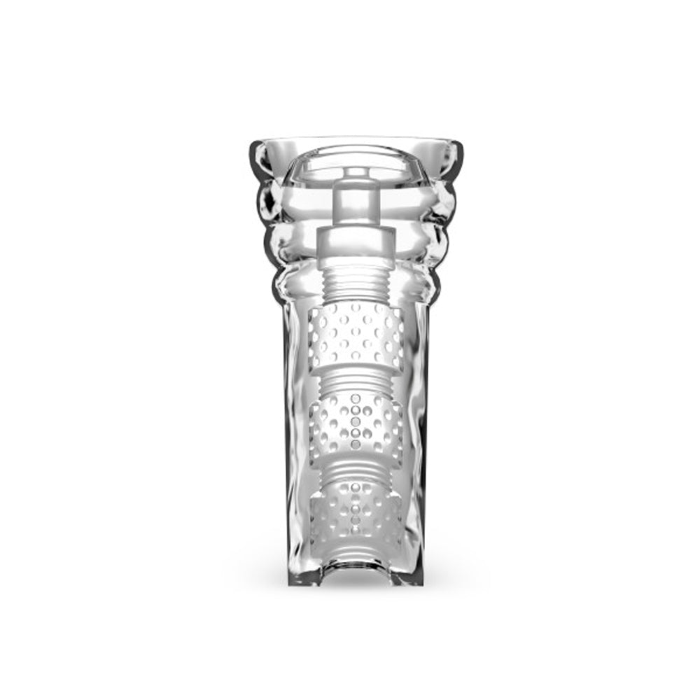 M for Men All Nighter Glow in the Dark Textured Stroker Clear