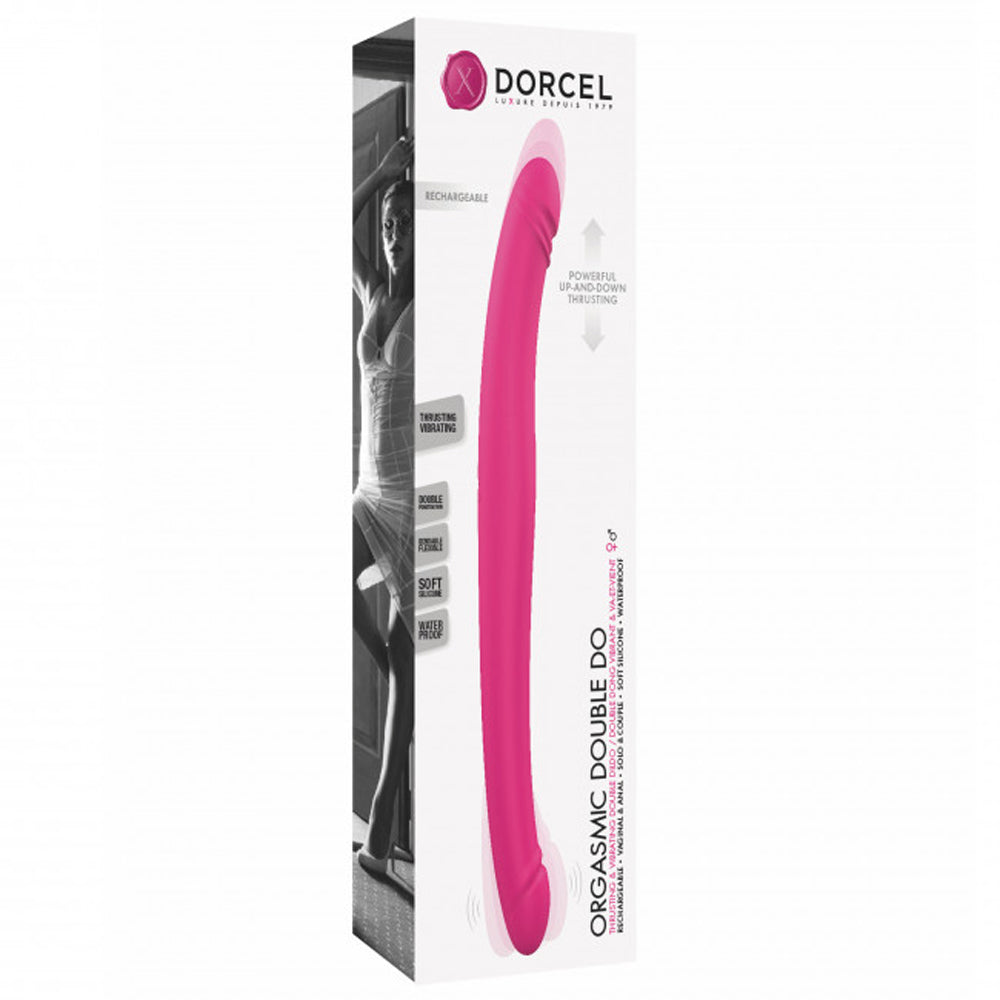 Lovely Planet Dorcel Orgasmic Double Do Rechargeable Thrusting & Vibrating Double Dildo – Pink