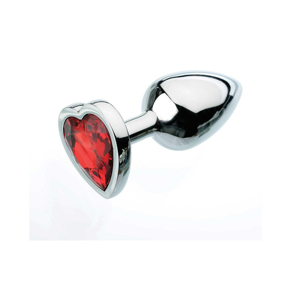 Adam & Eve Red Hearts Gem Anal Plug Small