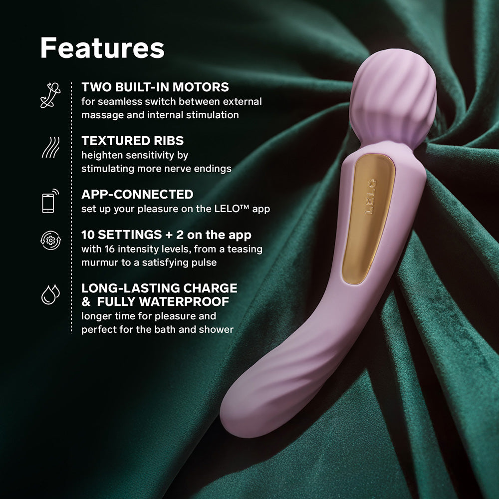LELO SWITCH Double-Sided Wand Vibrator Aqua