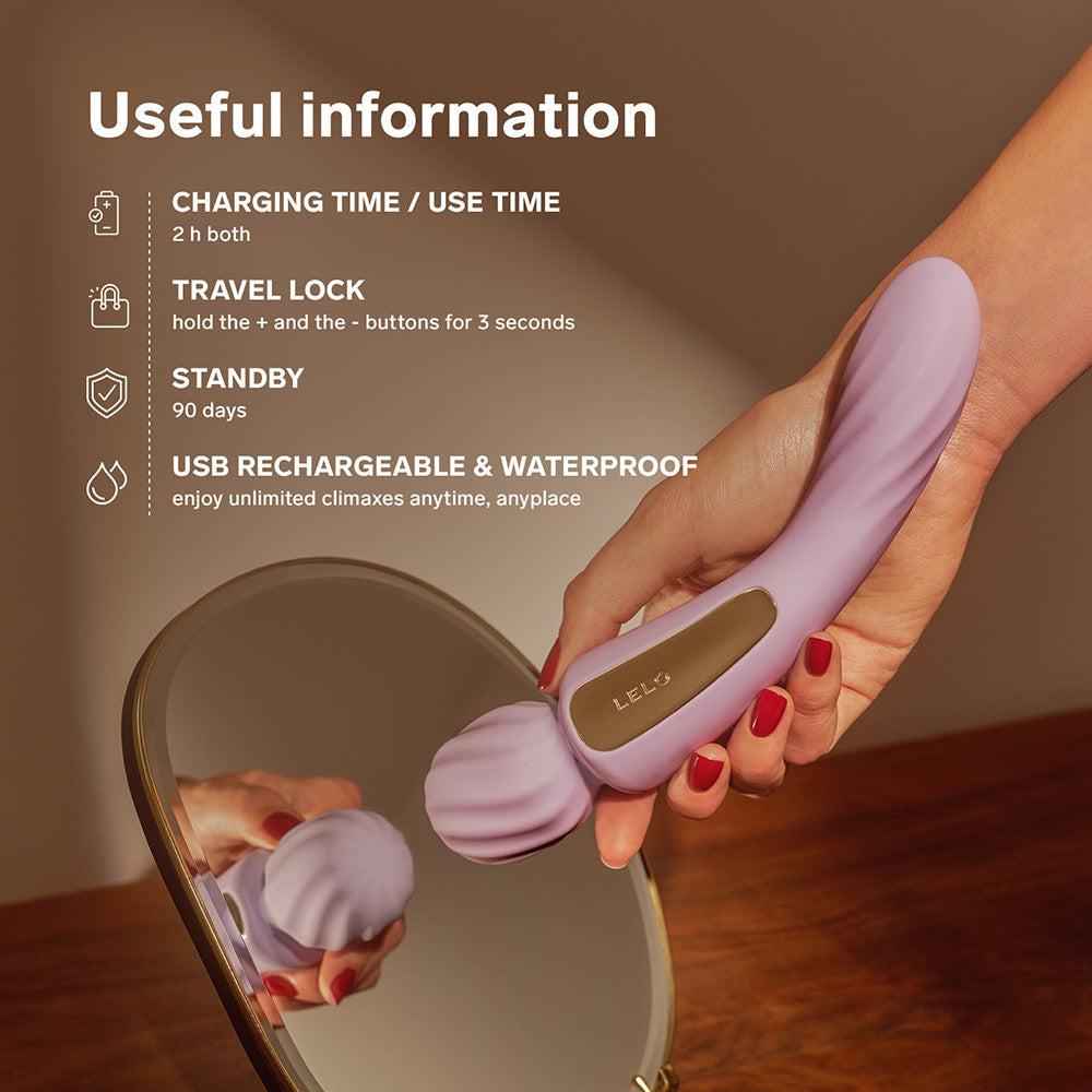 LELO SWITCH Double-Sided Wand Vibrator Aqua