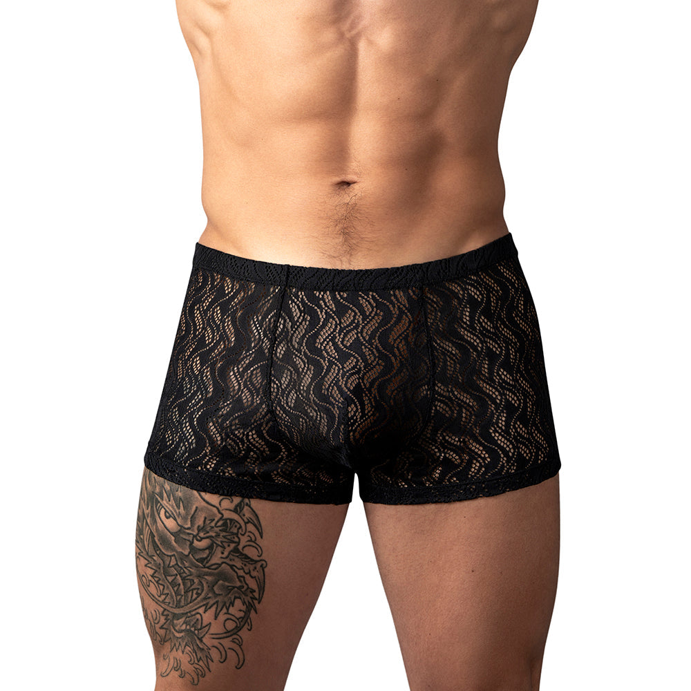 Male Power Ripple Pouch Short Black L