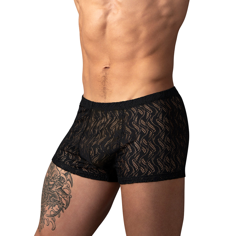 Male Power Ripple Pouch Short Black XL