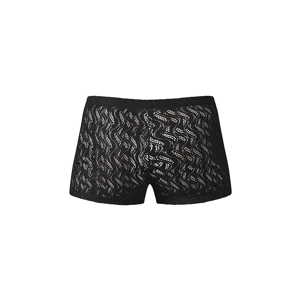 Male Power Ripple Pouch Short Black XL