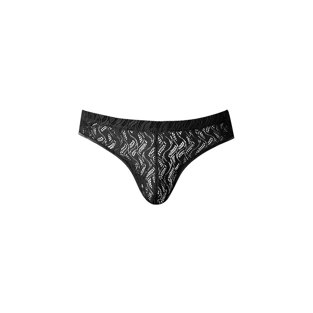 Male Power Ripple Moon Jock Black L/XL