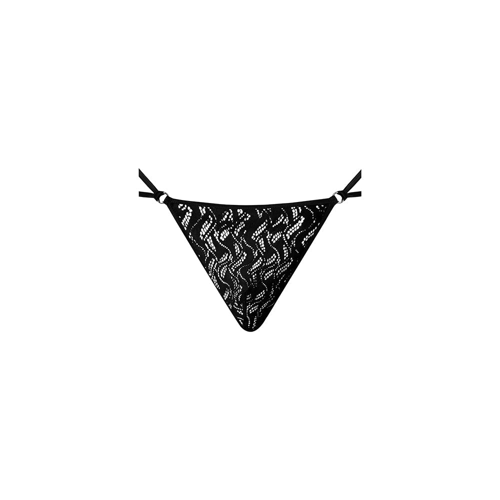 Male Power Ripple Micro V String Black L/XL
