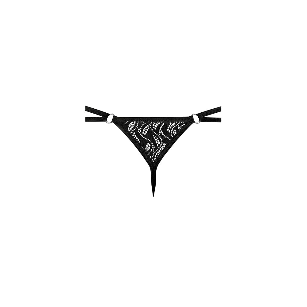 Male Power Ripple Micro V String Black L/XL
