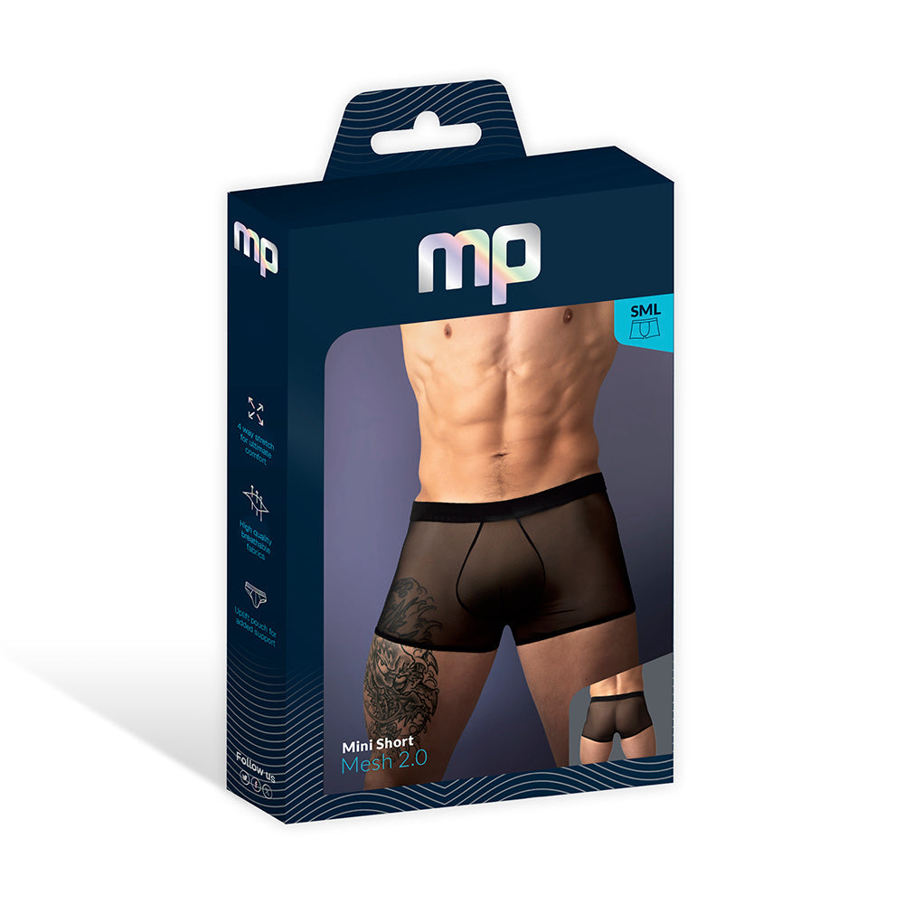 Male Power Mesh 2.0 Mini Short Black L