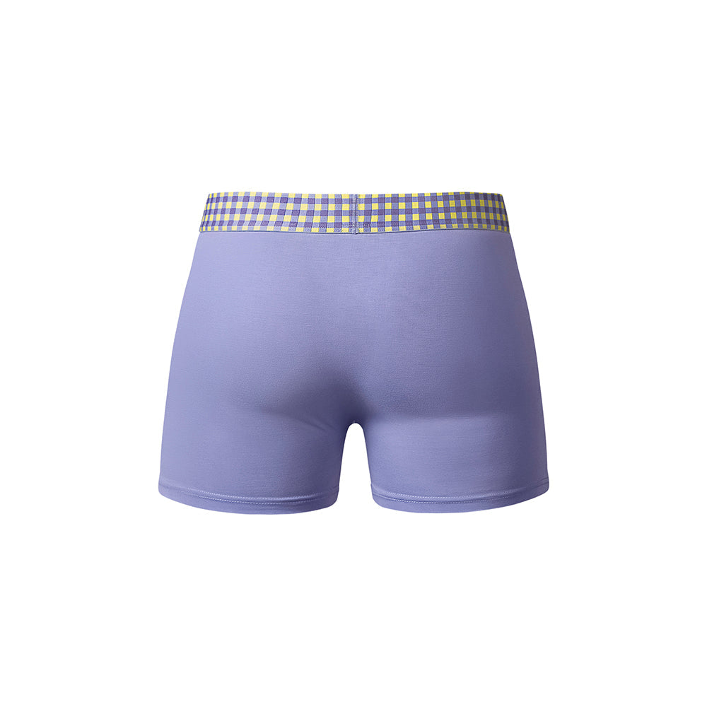 Male Power So Cumfy Gingham Boxer Brief Purple L