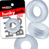Hunkyjunk Roto Grooved Gripper-Ribbed Cockring Clear Steam