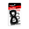 Hunkyjunk Boomerang Double-Ring Cockring & Nut-Tugger Black Fog
