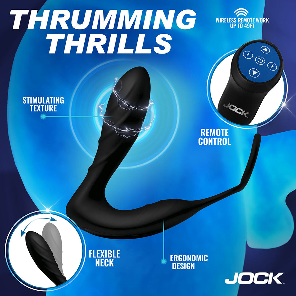 JOCK Electro Shockwave E-Stim Anal Plug with C-Ring