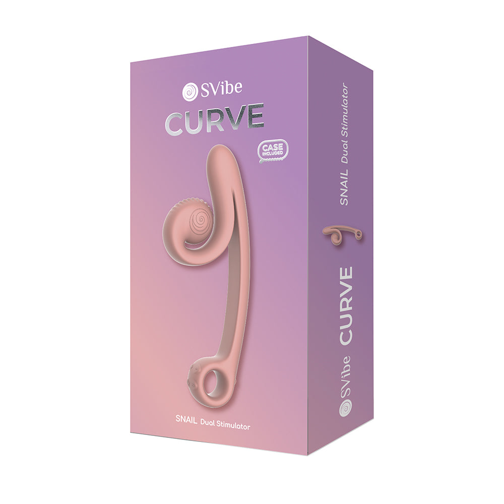 SVibe Snail Curve Dual-Stimulation Vibrator – Peach