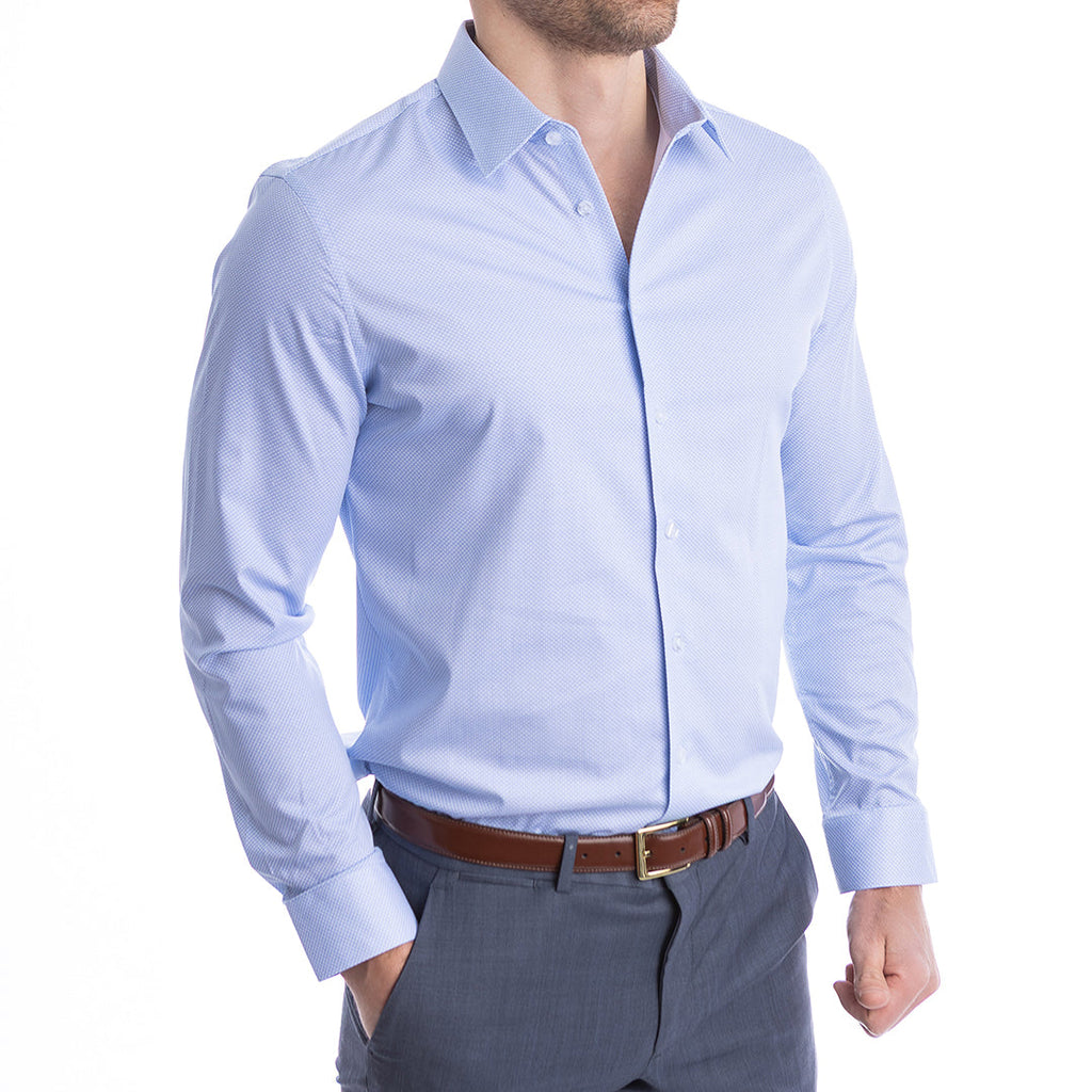 goTIELESS Ultimate Dress Shirt (Blue Diamond)